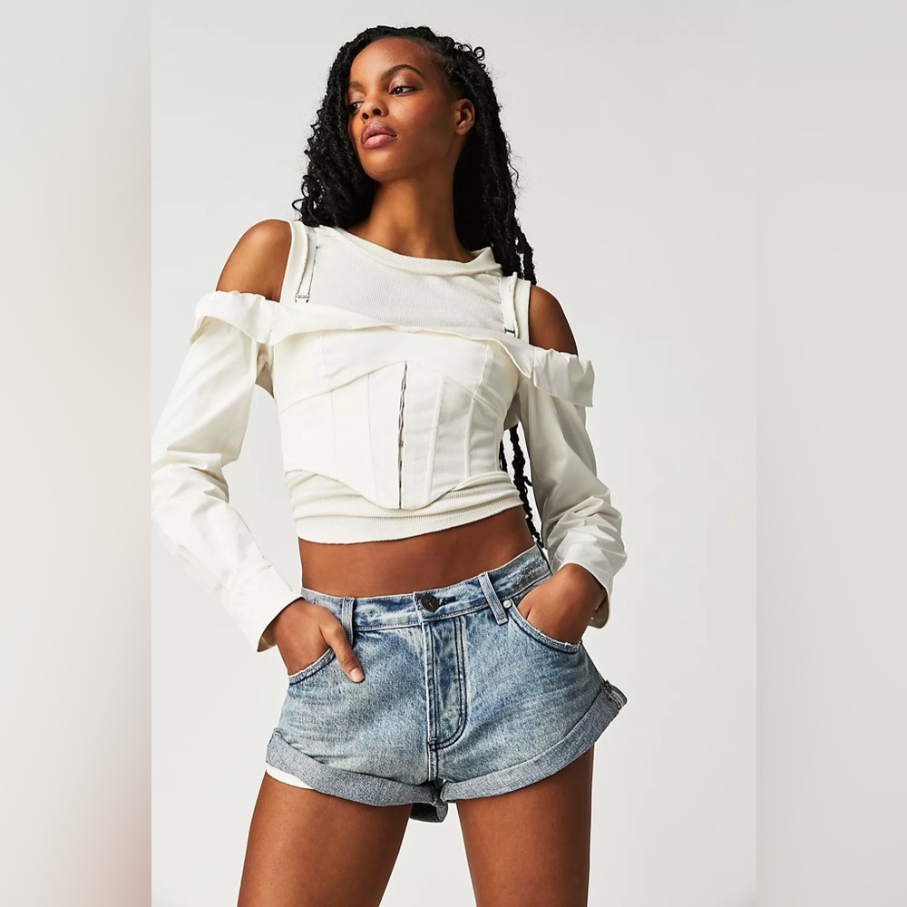 NWT One Teaspoon Bandits Low Rise Denim Shorts